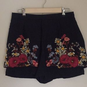 Embroidered shorts